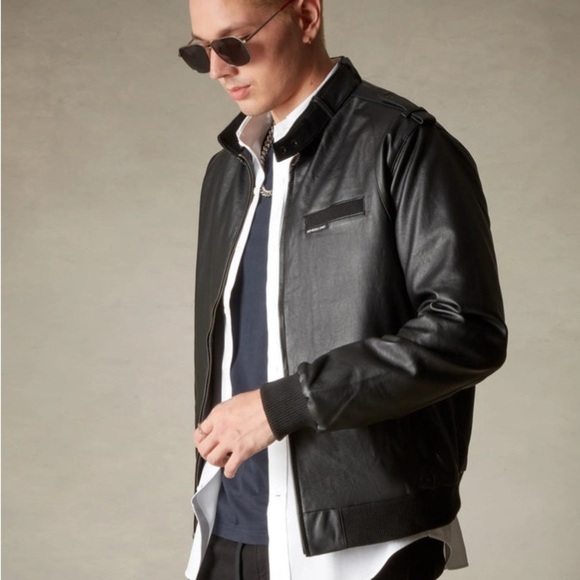 Men's genuine  Leather Iconic Racer Jacket
size 44 L - Picture 3 of 7